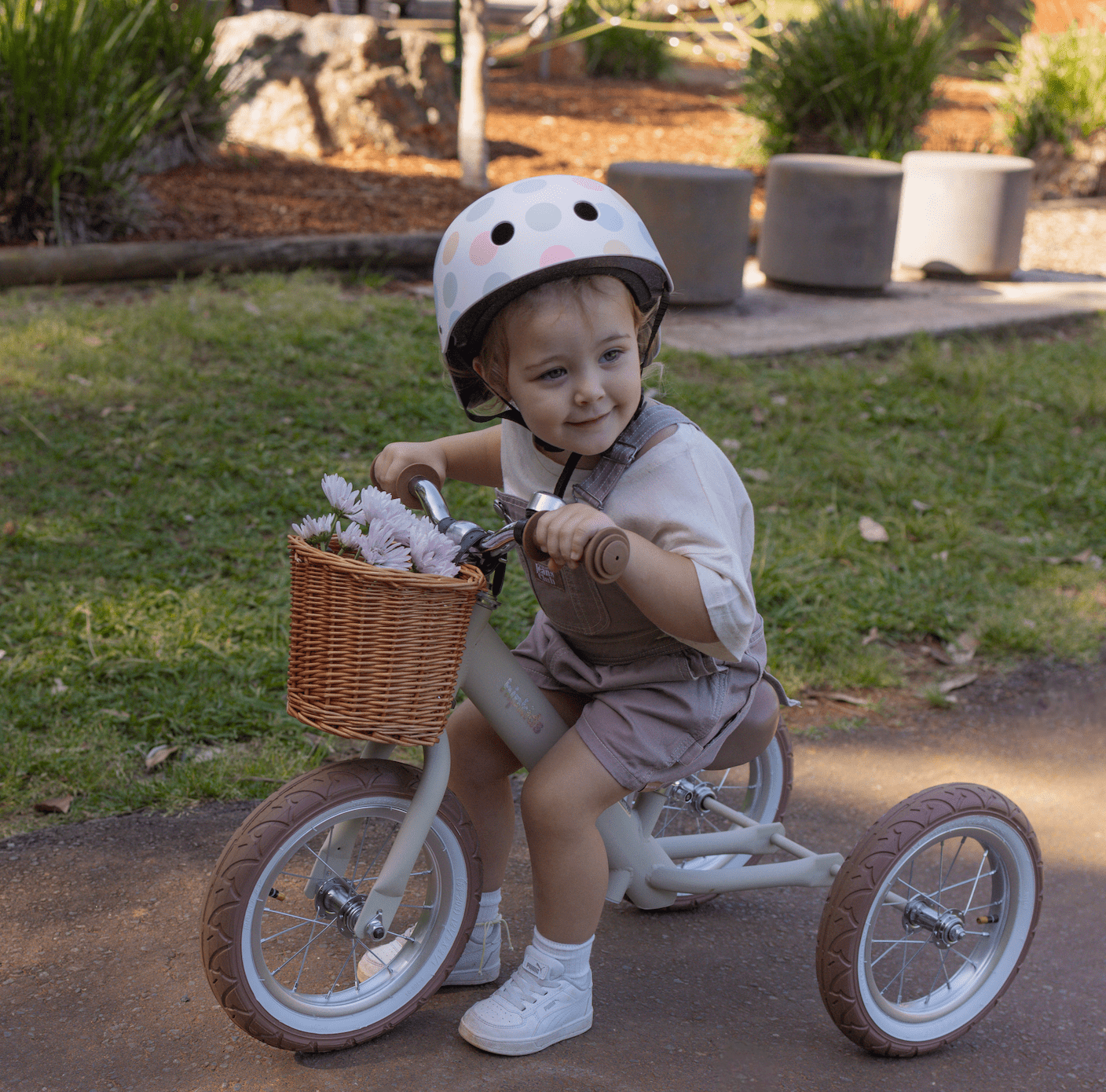 2 in 1 Steel Trike/Balance Bike (incl. wicker basket)