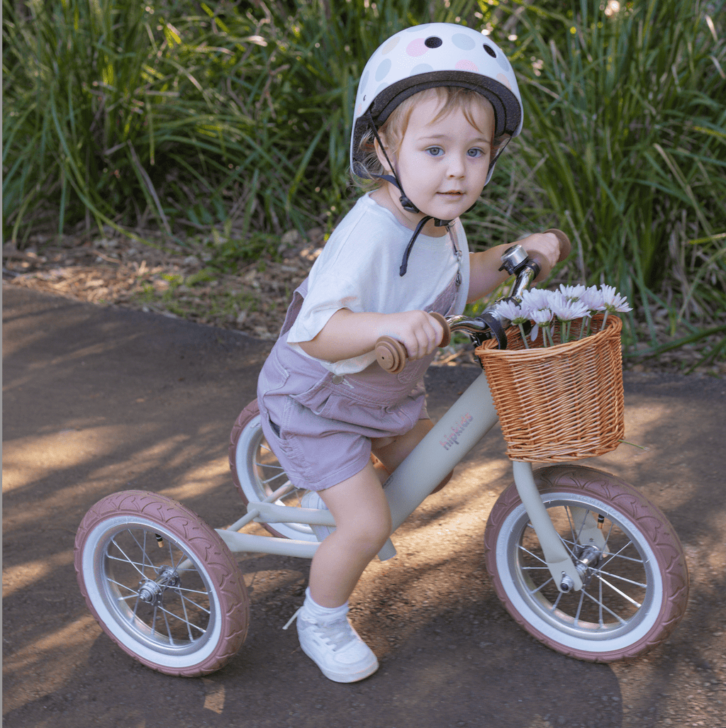 2 in 1 Steel Trike/Balance Bike (incl. wicker basket)