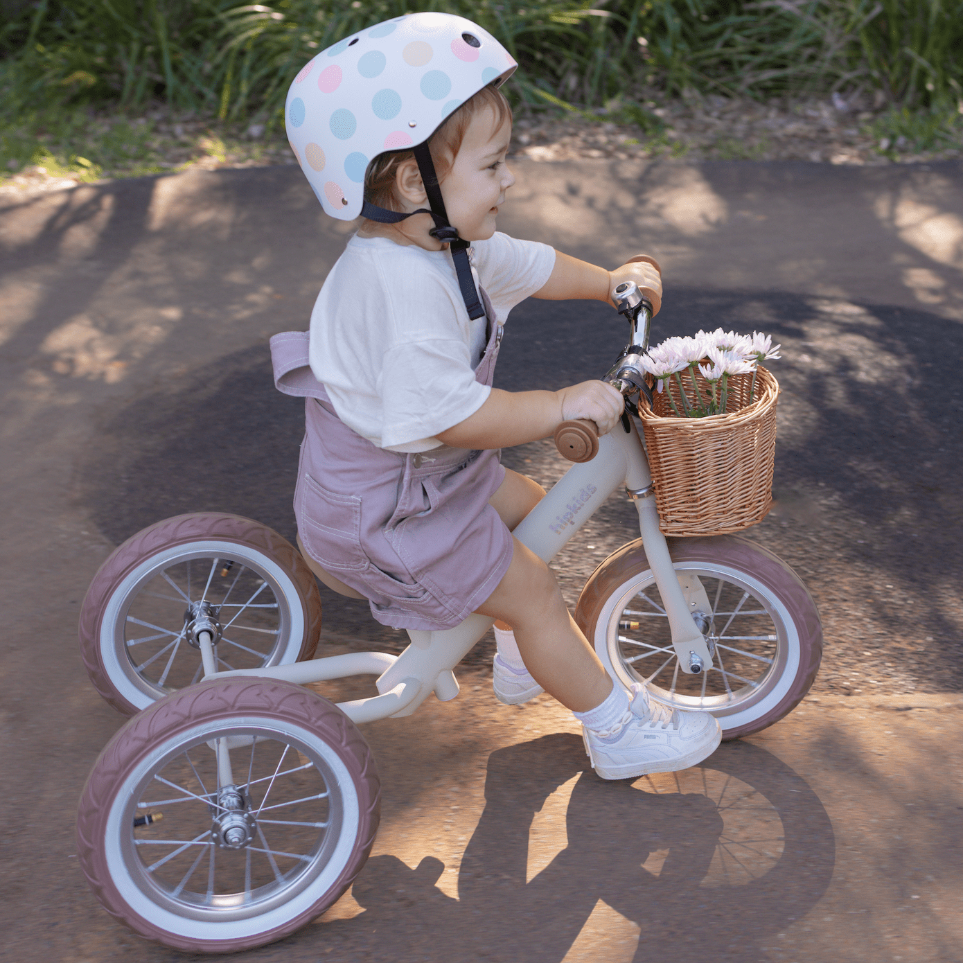 2 in 1 Steel Trike/Balance Bike (incl. wicker basket)