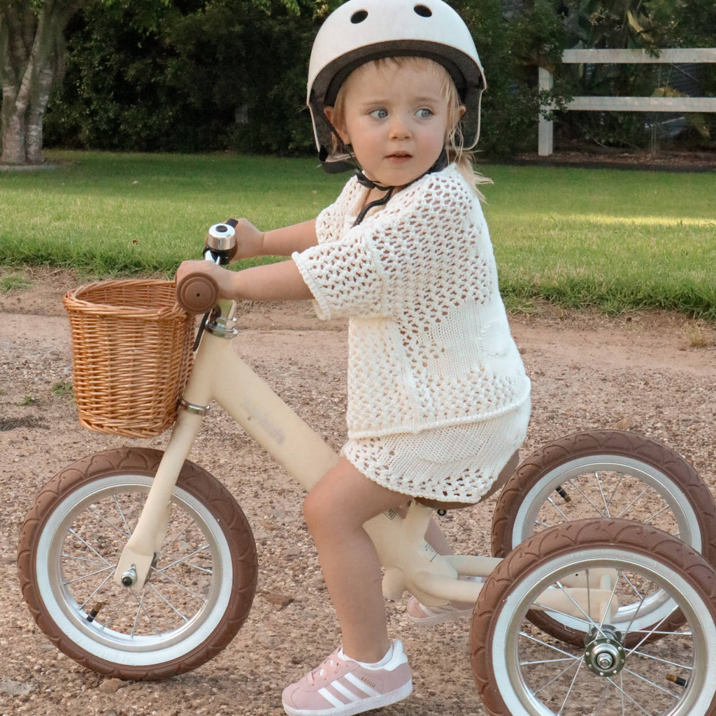2 in 1 Steel Trike/Balance Bike (incl. wicker basket)
