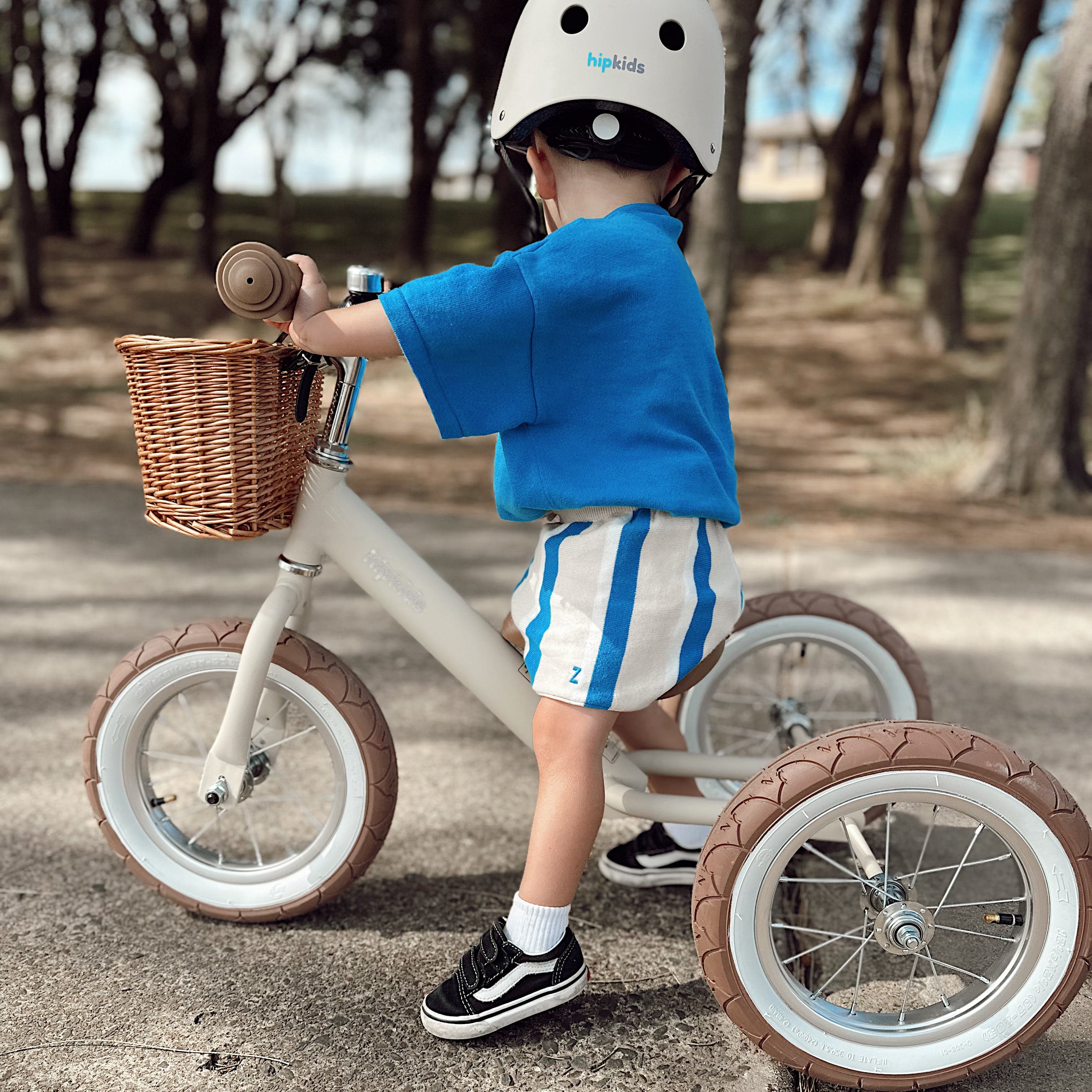 2 in 1 Steel Trike/Balance Bike (incl. wicker basket)