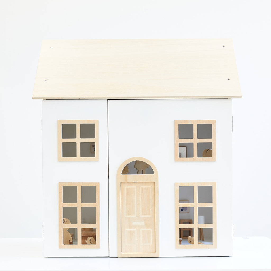 Doll House with Furniture & Doll Family Set