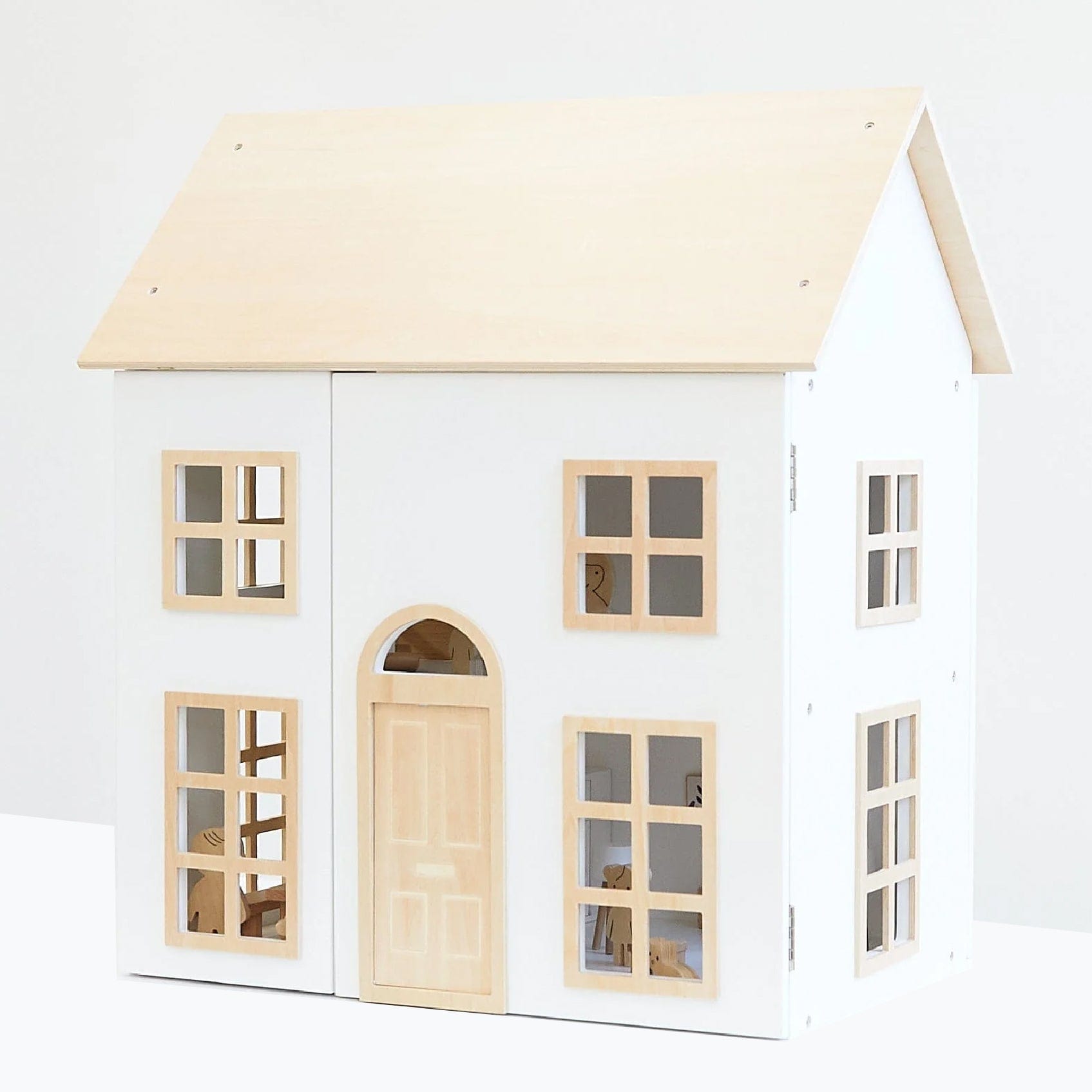 Doll House with Furniture & Doll Family Set