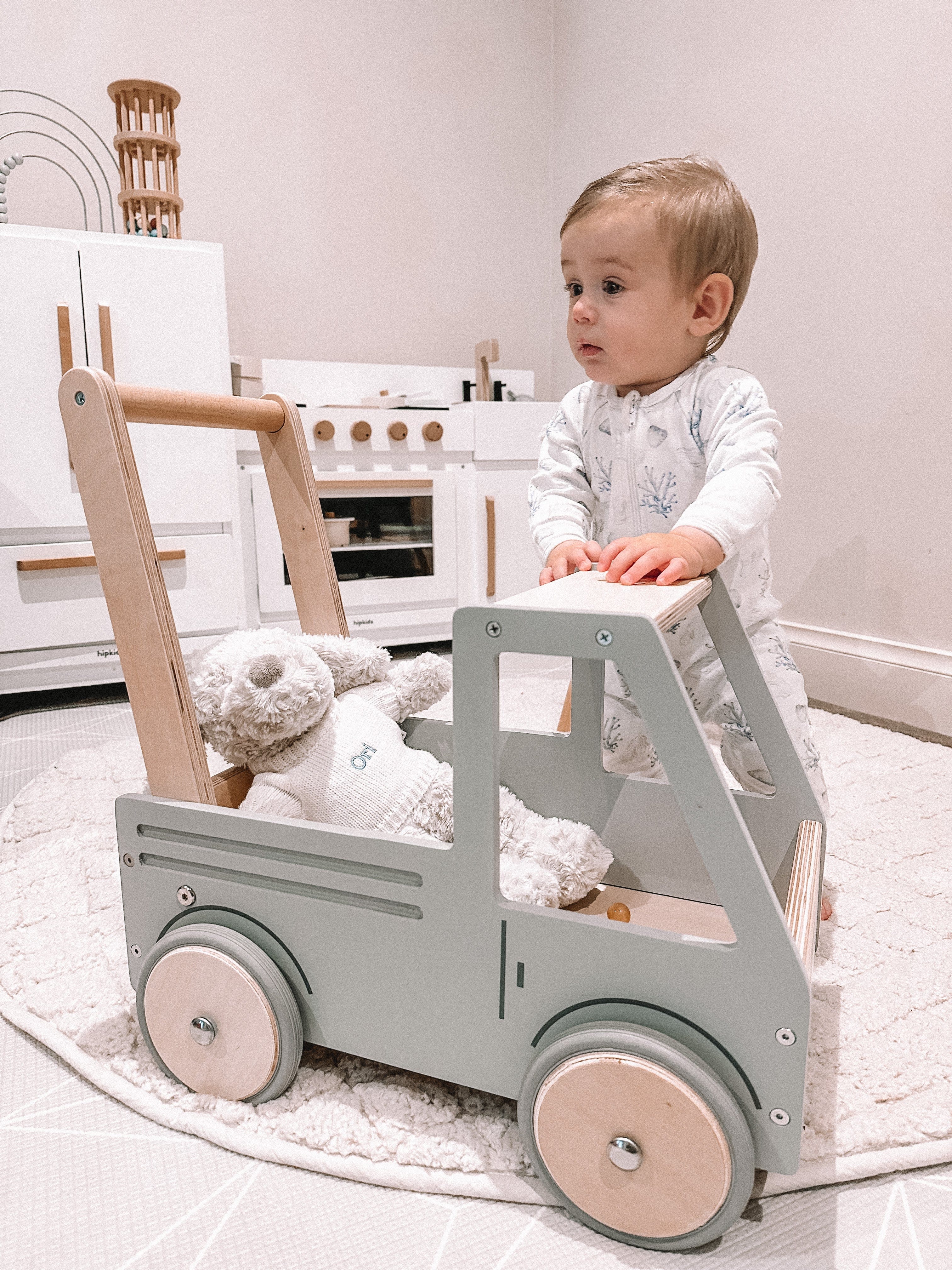 Wooden Push Truck