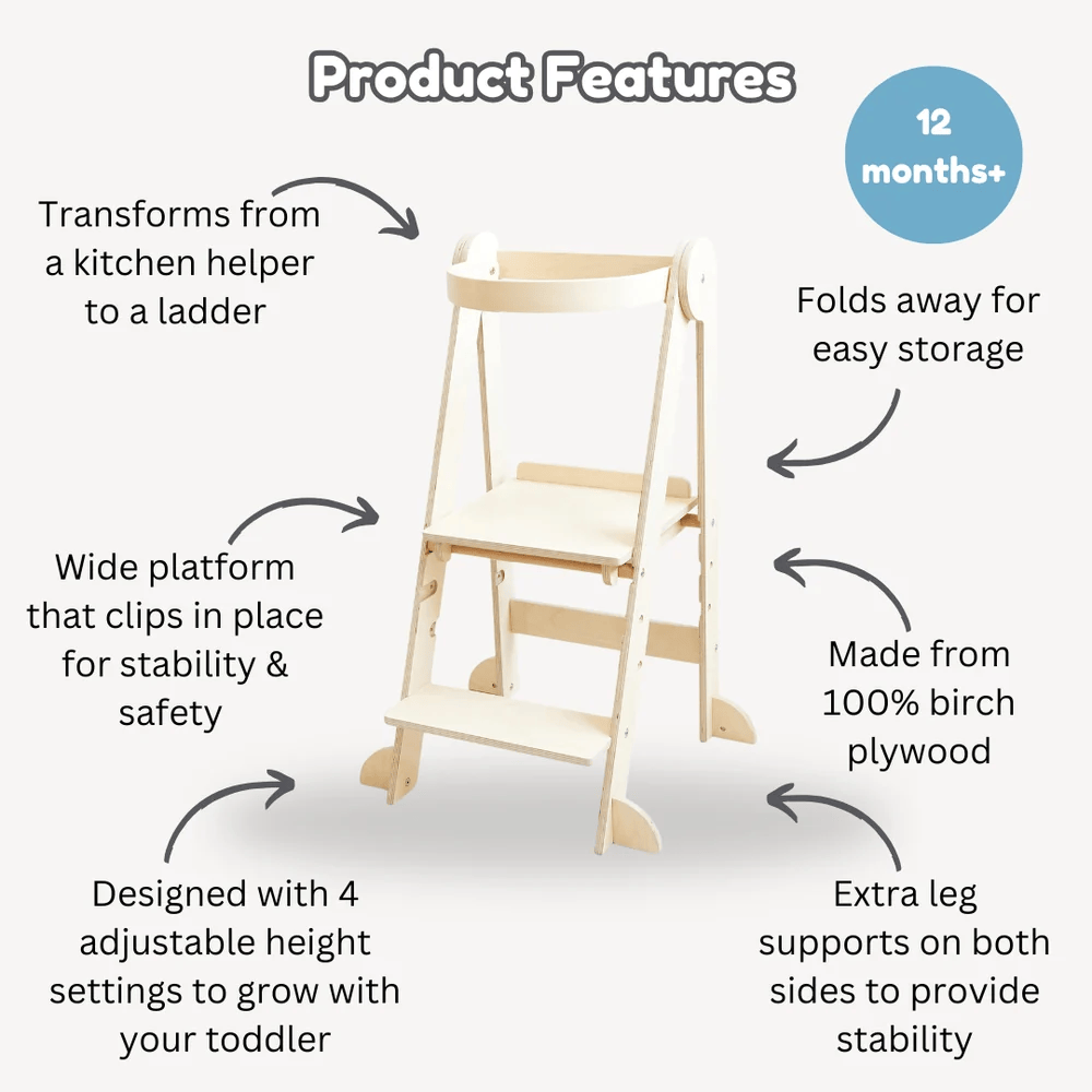 Learning Tower Ladder with Removable Toddler Guard - Preorder