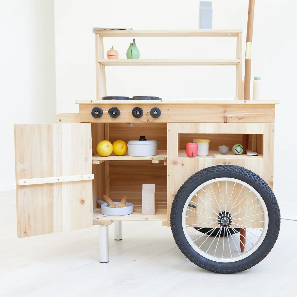 Outdoor Mud Kitchen Cart with Umbrella - Preorder