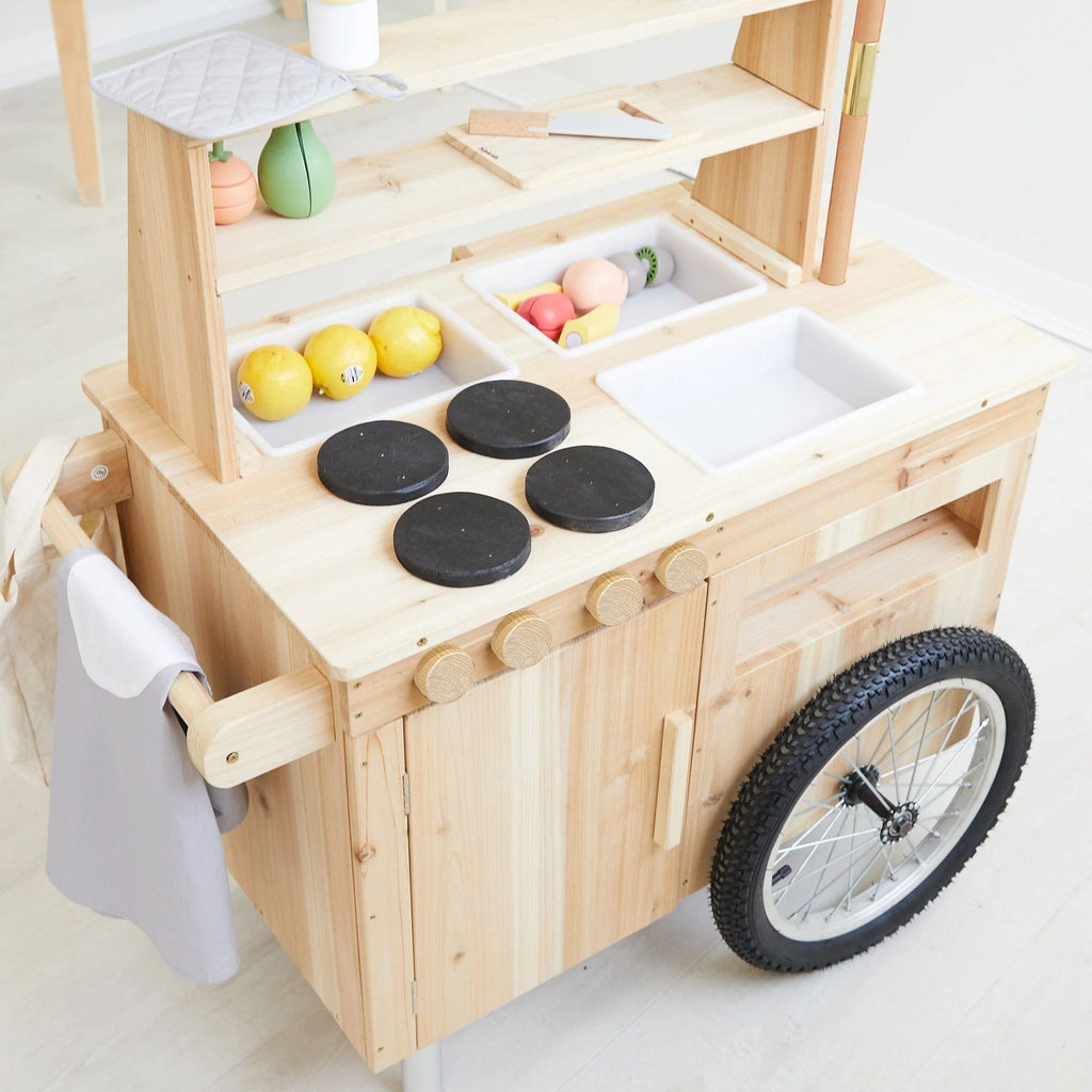 Outdoor Mud Kitchen Cart with Umbrella - Preorder