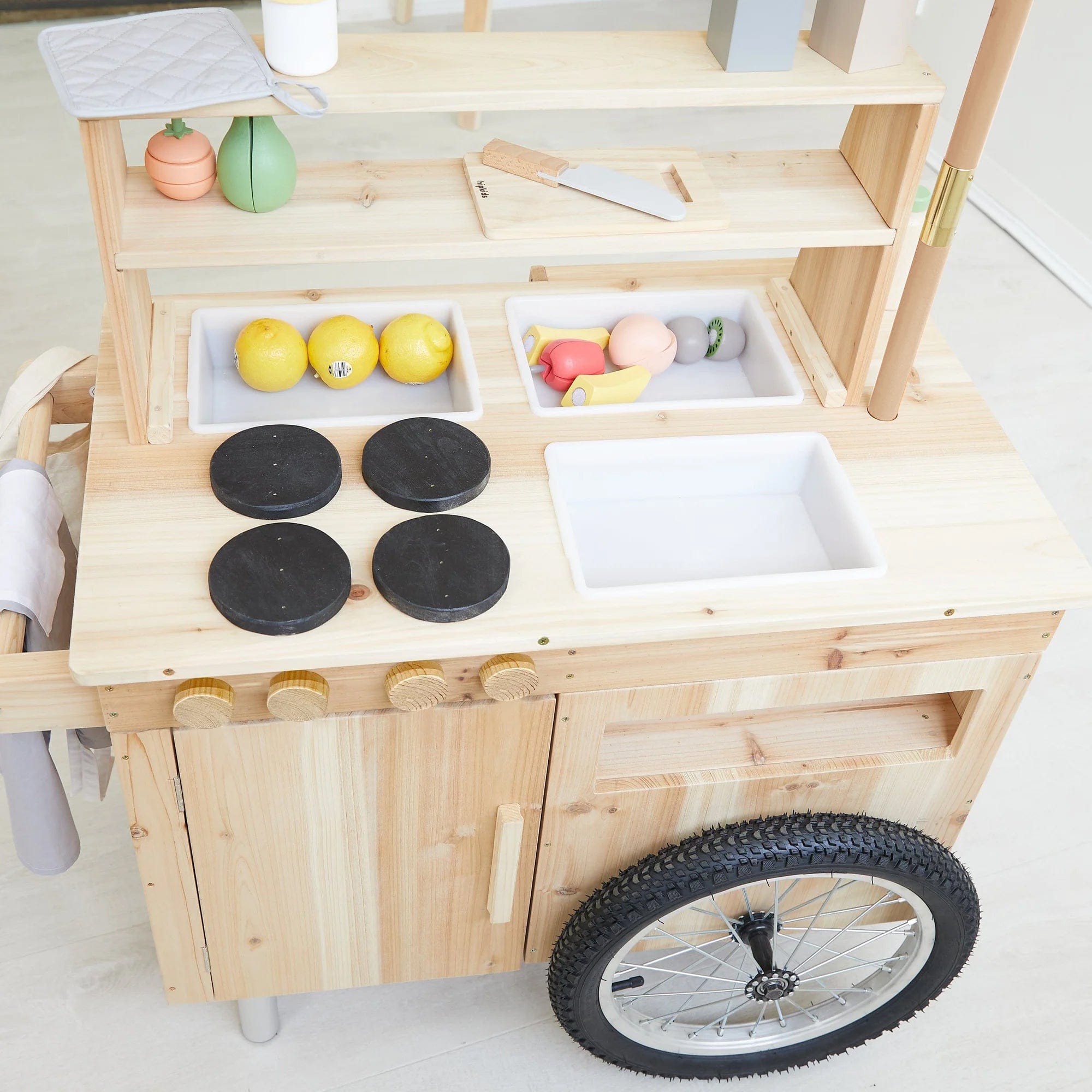 Outdoor Mud Kitchen Cart with Umbrella - Preorder