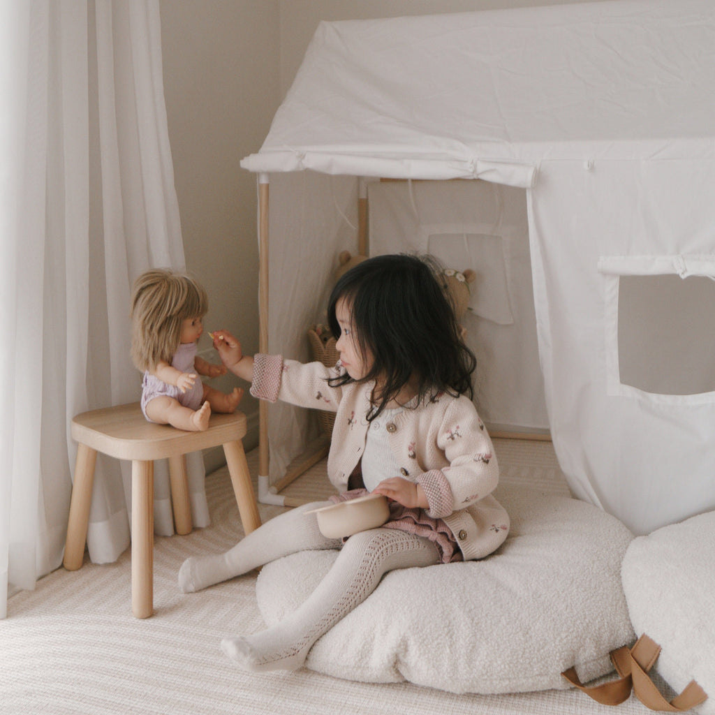 Playhouse Tent with 2pcs Boucle Cushions Bundle