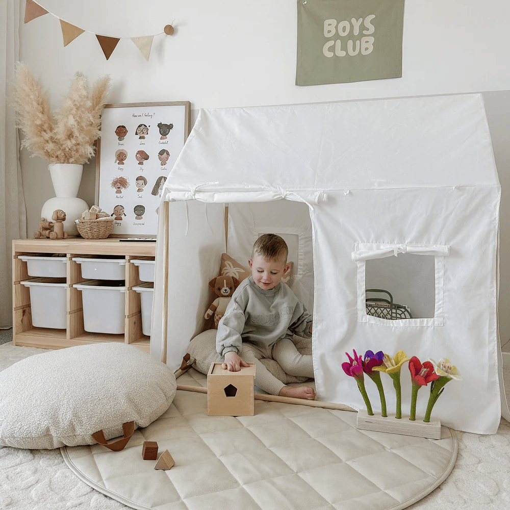 Playhouse Tent with 2pcs Boucle Cushions Bundle