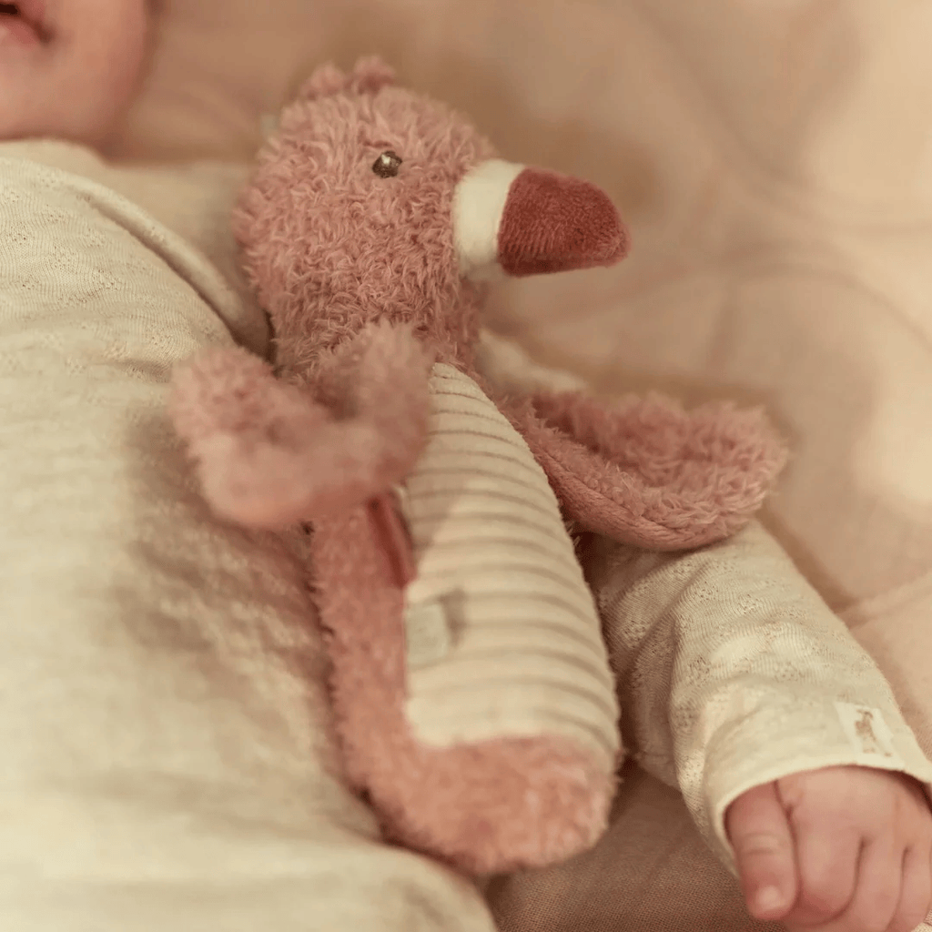 Squeaker with Rattle Flamingo