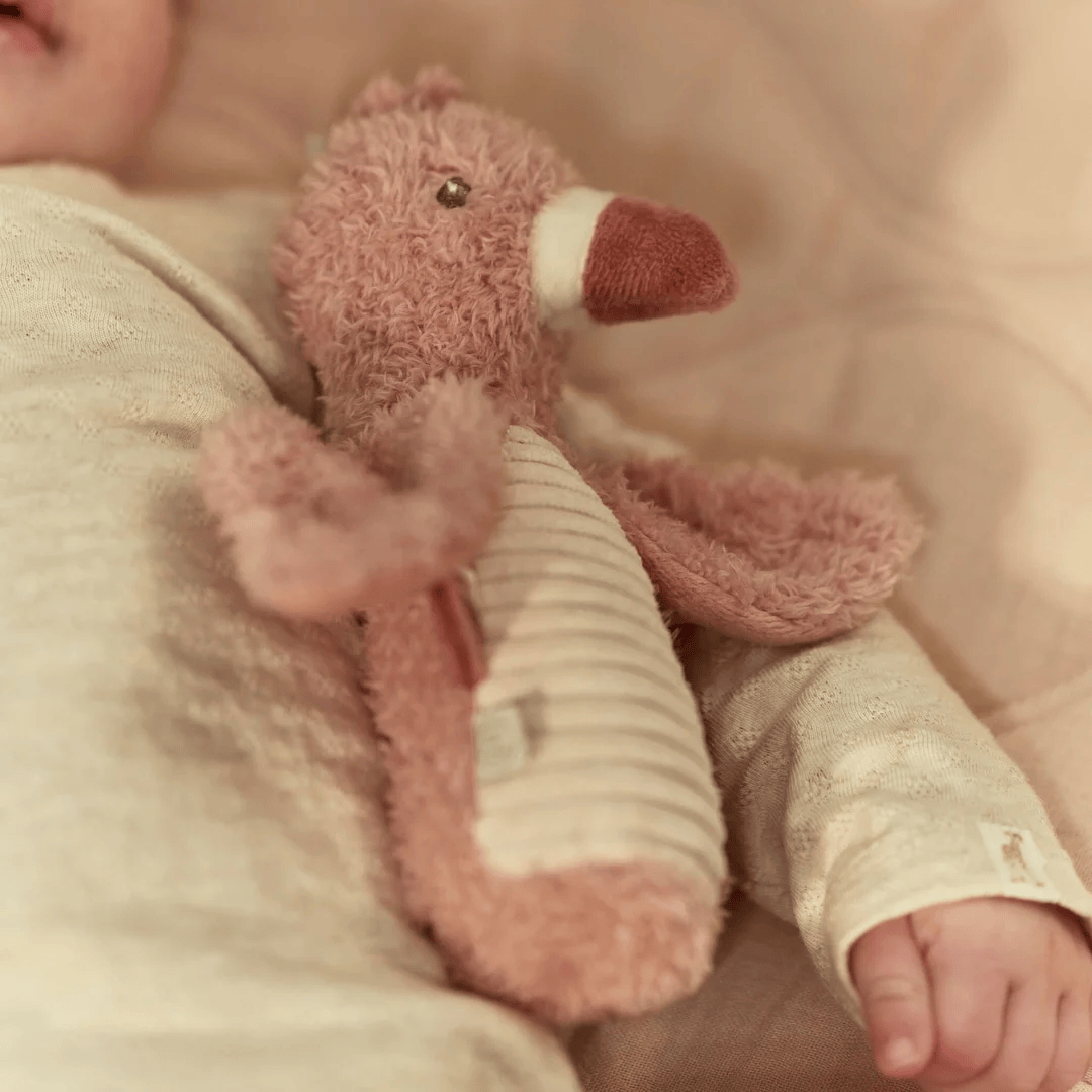 Squeaker with Rattle Flamingo