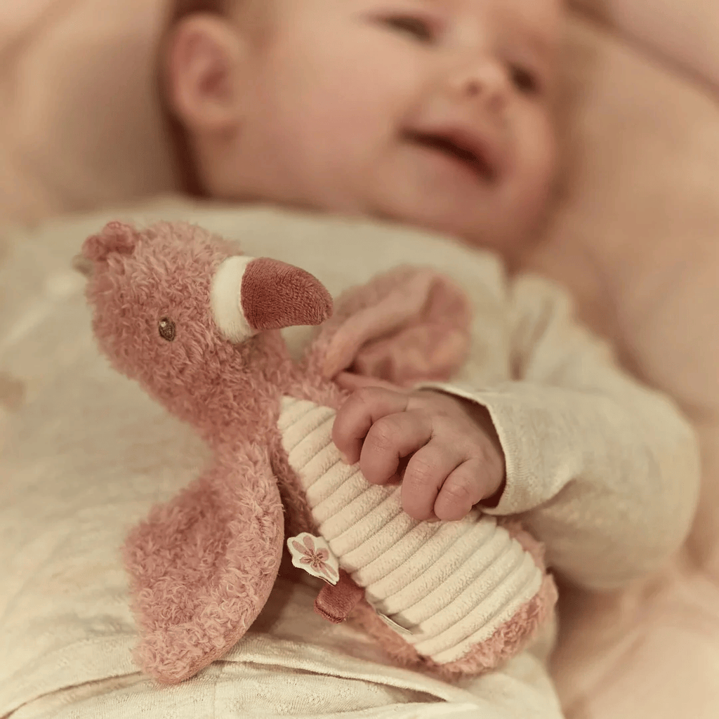 Squeaker with Rattle Flamingo