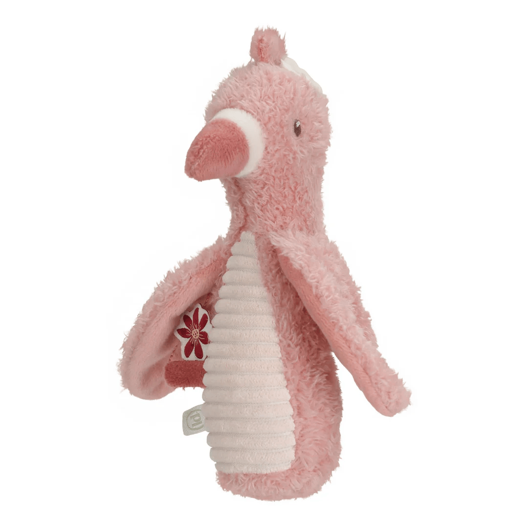 Squeaker with Rattle Flamingo