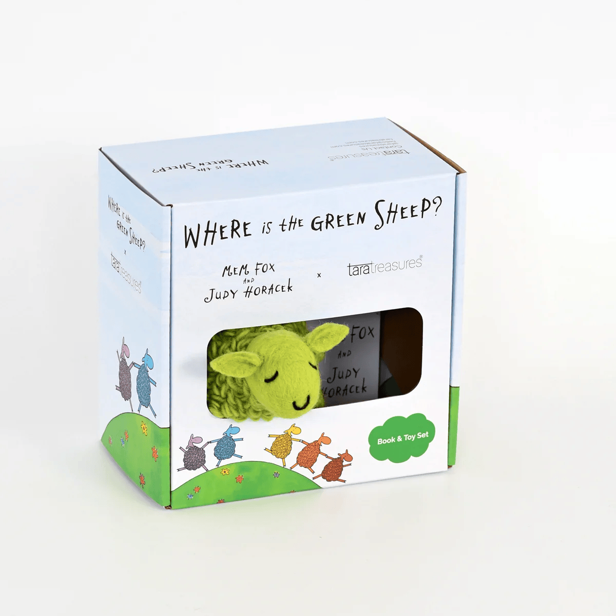 Where Is The Green Sheep? Large Green Sheep Toy and Book Set